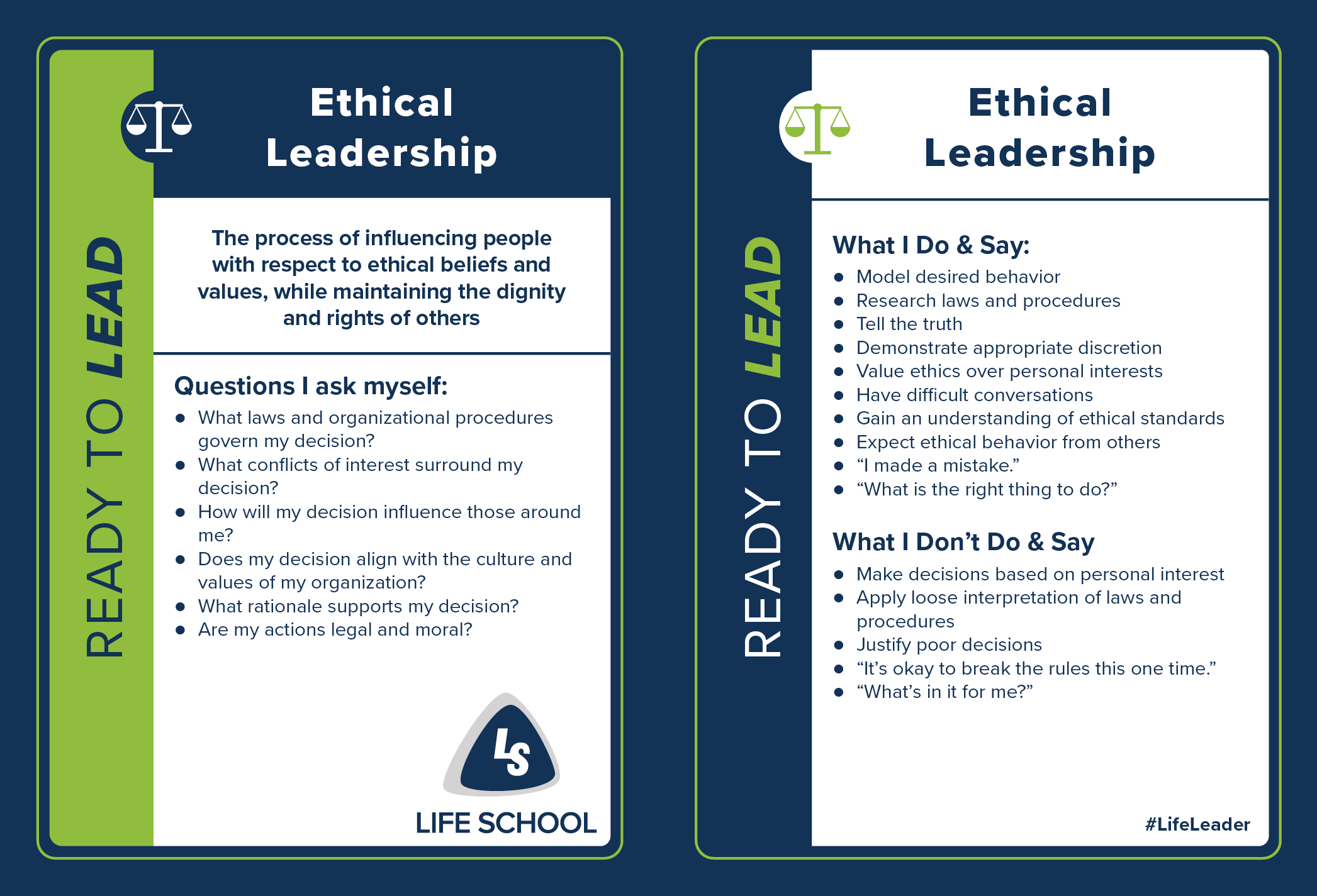 LL Action Card - Ethical Leadership - English
